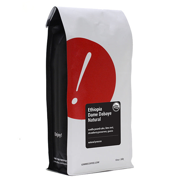 Ethiopia Dame Dabaye Natural (Organic) 12 oz Bright Craft Coffee Beans