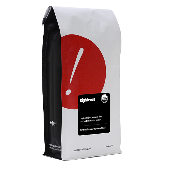 Righteous (Organic) 12 oz Rich Espresso Roast Coffee