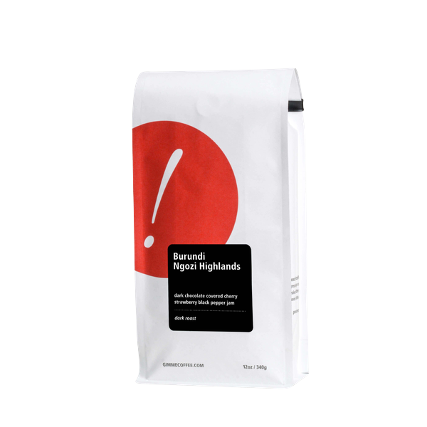 Burundi Ngozi Highlands Dark Roast 12 oz Smooth Craft Coffee Beans