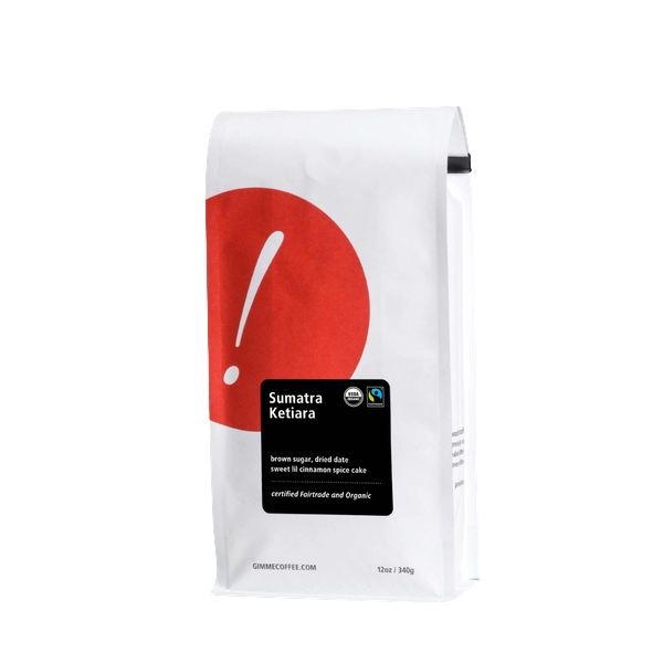 Sumatra Ketiara Fairtrade Organic 12 oz Smooth Craft Coffee Beans