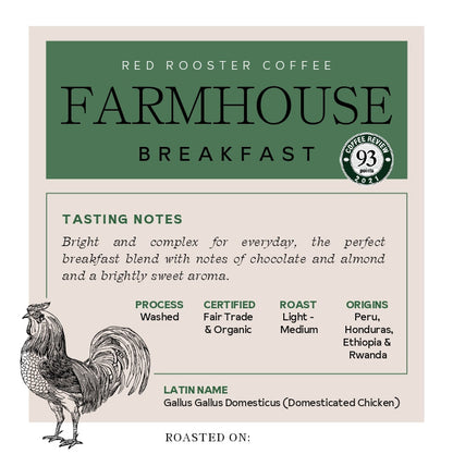 Organic Floyd Farmhouse Breakfast Blend Smooth Specialty Coffee Blend