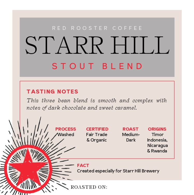 Organic Starr Hill Stout Blend Smooth Specialty Coffee Blend