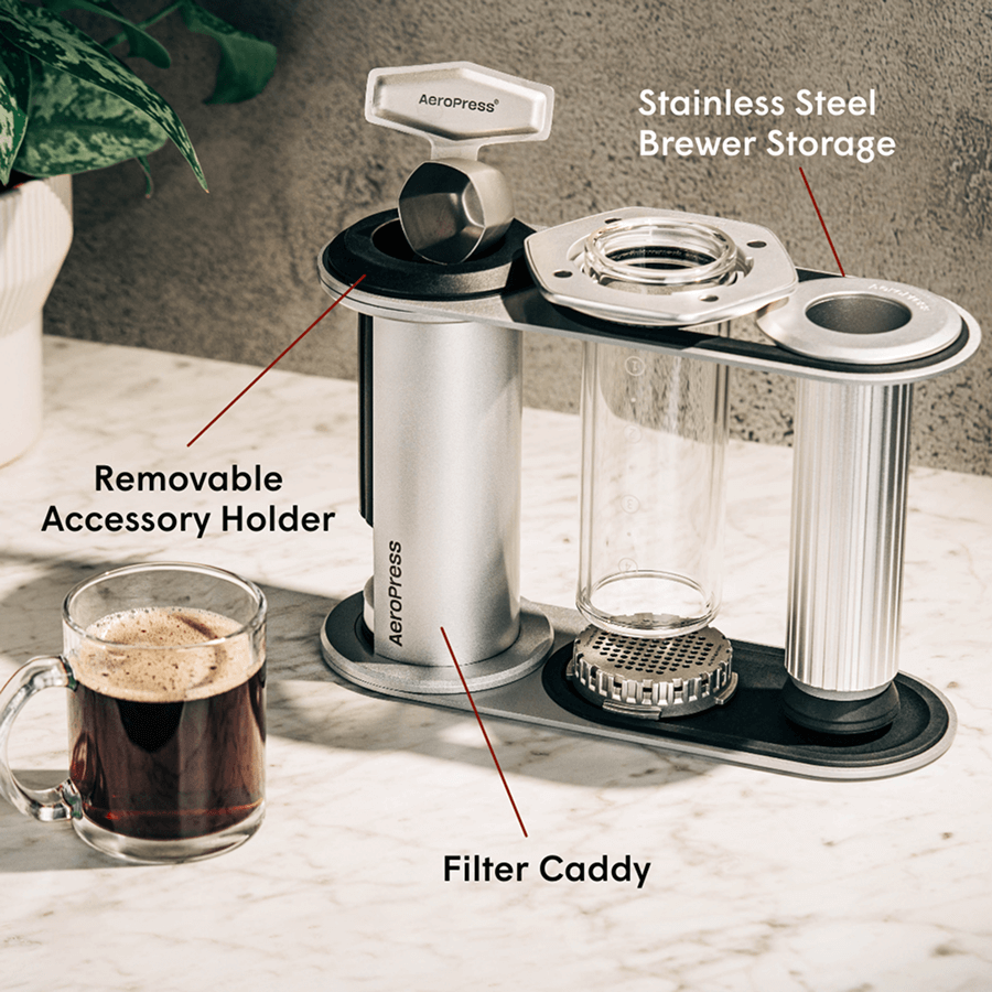 AeroPress Organizer Stand - Stainless Steel Countertop Brewing Organizer Replacement