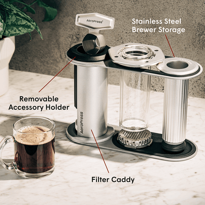 AeroPress Organizer Stand - Stainless Steel Countertop Brewing Organizer Replacement