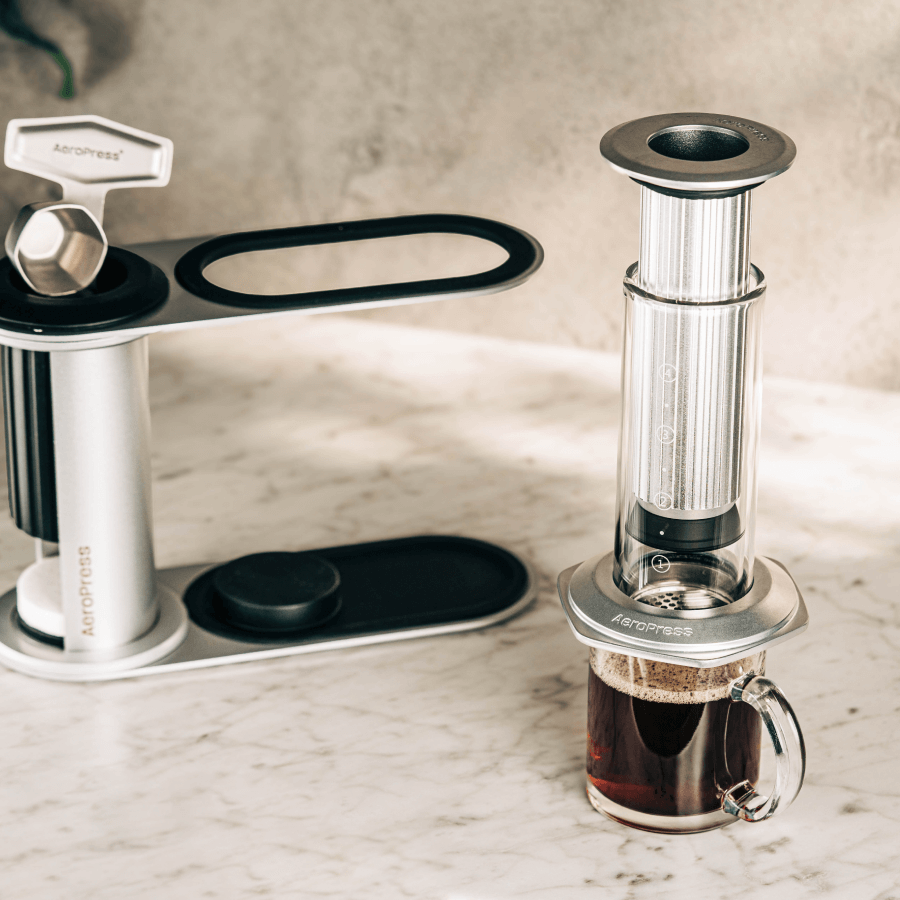 AeroPress Organizer Stand - Stainless Steel Countertop Brewing Organizer