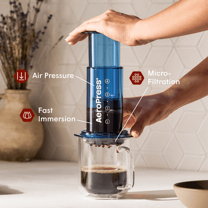 AeroPress Coffee Maker - Clear & Colors Crystal Clear Coffee Brewer
