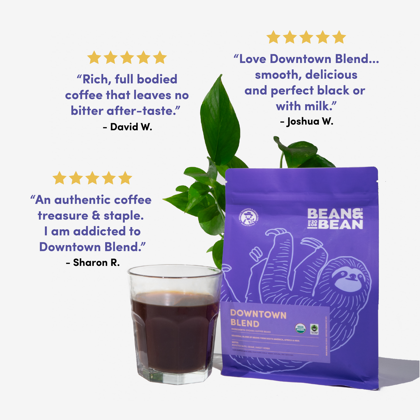 Downtown Blend Organic & Fair Trade Rich Espresso Roast Coffee
