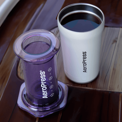 AeroPress Travel Coffee Tumbler - Stainless Steel Everyday Coffee Mug Accessory