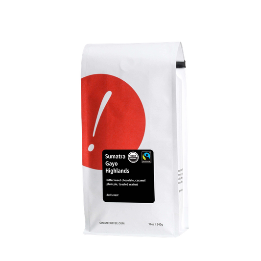 Sumatra Gayo Highlands Dark Roast FT Organic 12 oz Smooth Craft Coffee Beans