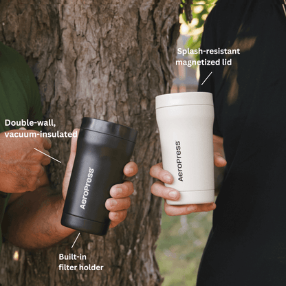 AeroPress Travel Coffee Tumbler - Stainless Steel Everyday Coffee Mug Accessory